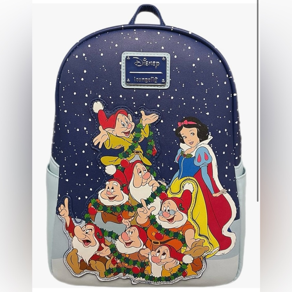Loungefly Disney 85thAnniversary Snow White & Seven Dwarfs Holiday Mini Backpack
